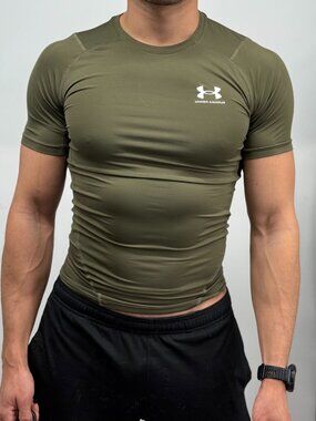 Under Armour Men's Heatgear Compression Shirt Medium Green
